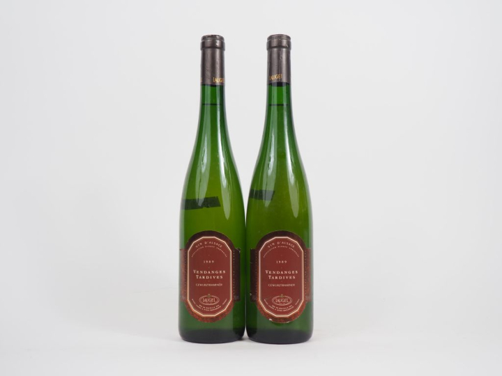 2 BOUTEILLES GEWURZTRAMINER VENDANGES TARDIVES LAUGEL - 1989