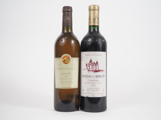 Vente aux enchères 2 BOUTEILLES : 1 CHÂTEAU DE MERCUÈS CAHORS 2003 - ETA/1 DOMAINE CAUHAP