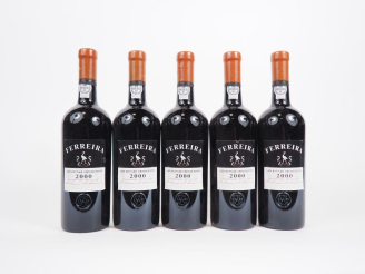 Vente aux enchères 5 BOUTEILLES PORTO FERREIRA "LATE BOTTLED VINTAGE PORTO" - 2000