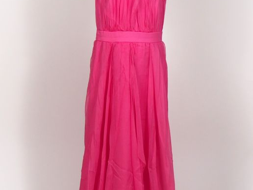 Nina RICCI, Boutique, Paris Robe dos nu en soie (100%) rose.  Attache 