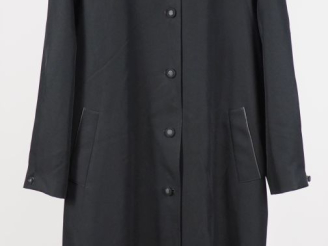 Vente aux enchères Claude HAVREY Trench en partie probablement en coton noir et gris.  Ou