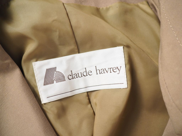 Claude HAVREY Trench en polyester (83%) et coton (17%) de couleur taup