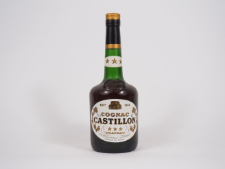 Vente aux enchères 1 BOUTEILLE COGNAC CASTILLON DRAPEAU - NIVEAU LEGER BAS