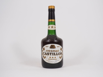 Vente aux enchères 1 BOUTEILLE COGNAC CASTILLON DRAPEAU - NIVEAU LEGER BAS