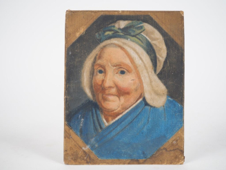 Vente aux enchères H. DAUMIER.(attribué à) "Portrait de Madame Bellanger, mère du peintre