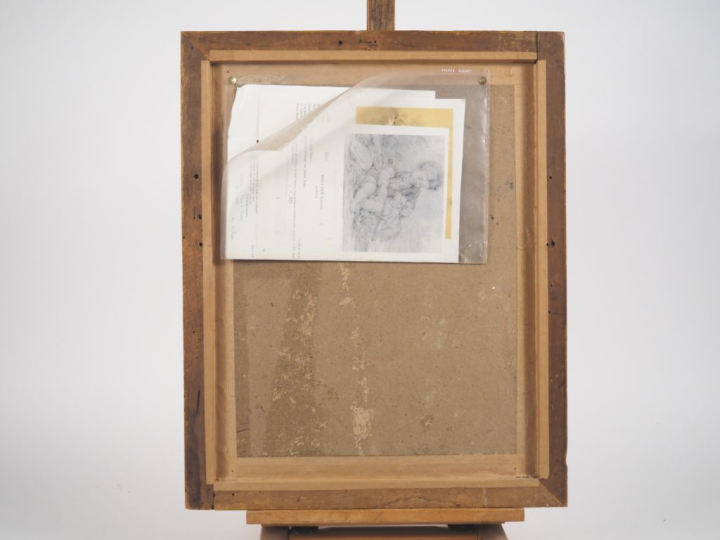 Jean-Baptiste GREUZE (d'après). "Portait de jeune homme". Dessin au tr