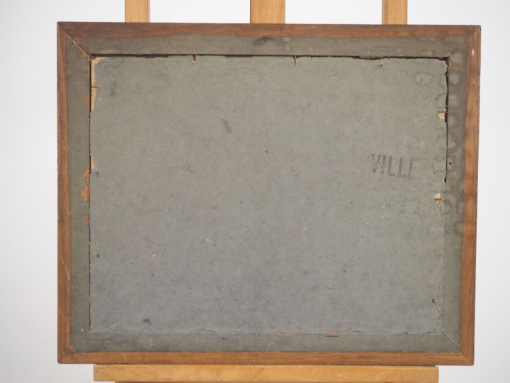 Ecole française fin XIXème début XXème" "Village de montagne" Aquarell