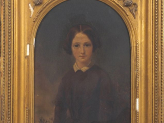 Vente aux enchères Ecole française XIXème. "portrait d'enfant" Huile sur panneau Dim. 20 