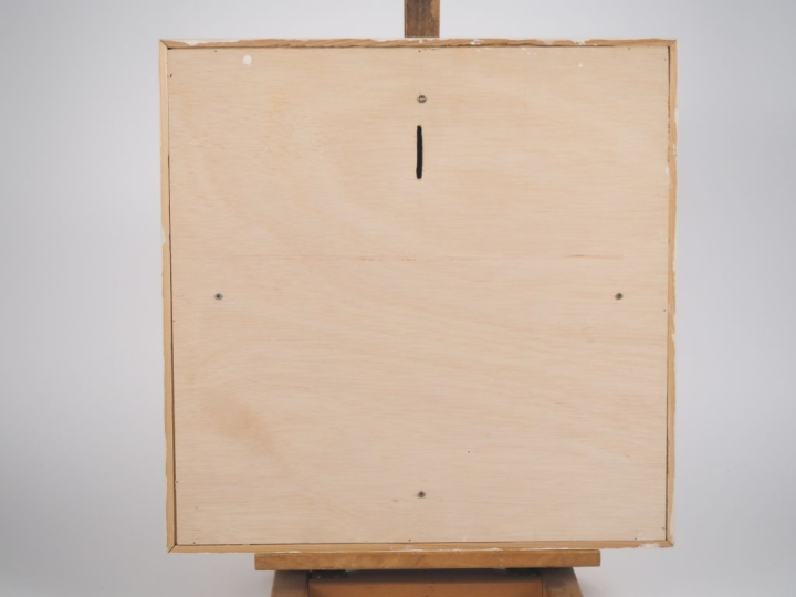 BRUS.  "composition"  Huile sur toile, signée en bas à droite  Dim. 40