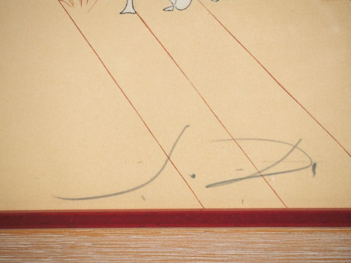 DALI.  "paysage fossile et imaginaire" Lithographie numérotée 25/49 Di