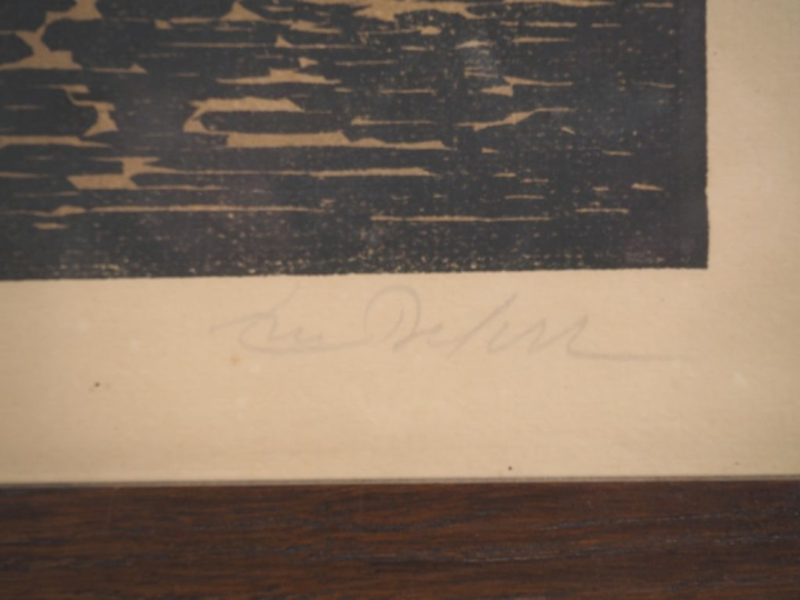 DELIN.  "Eléphants" et "buffle des rizières" Paire de lithographies