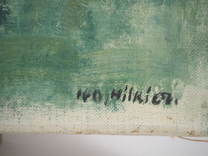 KNUD OVE HILKIER. "Etude de jeune femme nue de dos" Huile sur toile, s