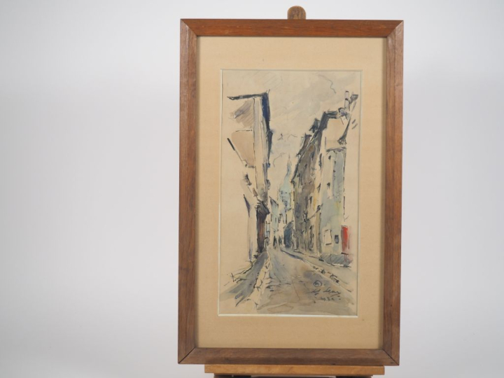 LEVY. "montmartre" Aquarelle signée en bas à droite datée 32  Dim. 43,