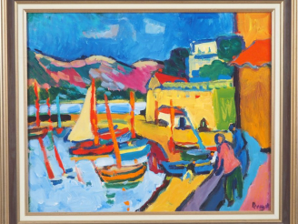 Vente aux enchères PENRAAT.  "St Jean cap Ferrat" Huile sur toile, signée en bas à droite