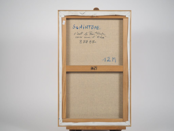 Daniel SCHINTONE.  "c'est le Printemps, voici venir l'été" Huile sur t