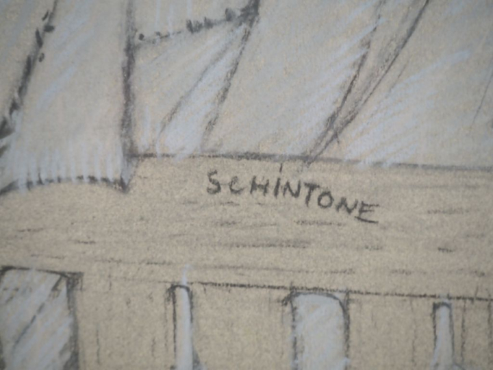 Daniel SCHINTONE.  "Elégantes" Pastel, signé en bas à droite  Dim. 63,