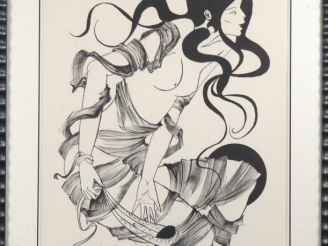 Vente aux enchères Daniel SCHINTONE.  "chasseresse" Lithographie en noir signée en bas à 