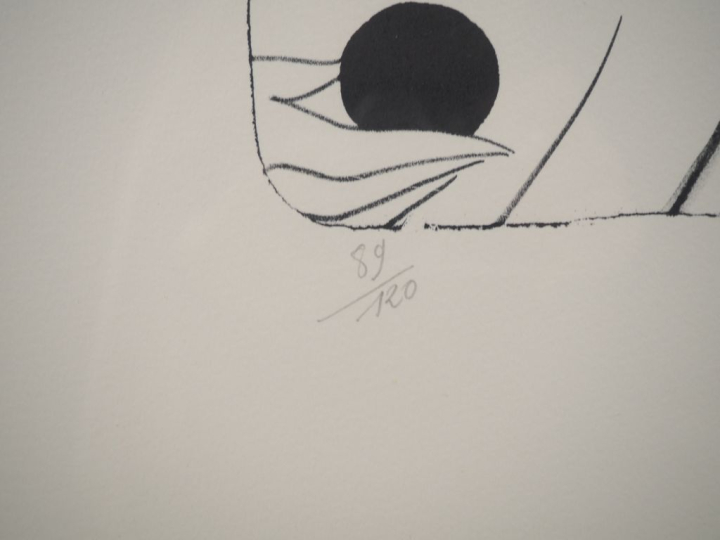 Daniel SCHINTONE.  "Les deux jeunes femmes" Lithographie en noir, cont