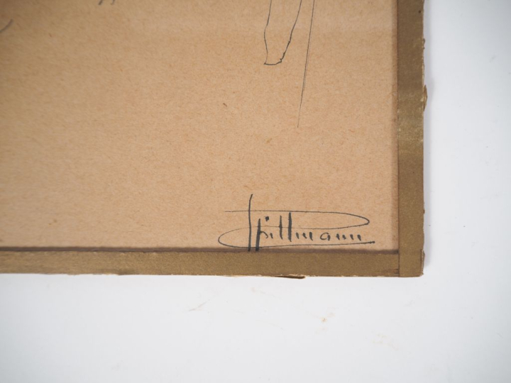 SPILLMANN.  "le bouldogue" 3 différents dessins, signés en bas à droit