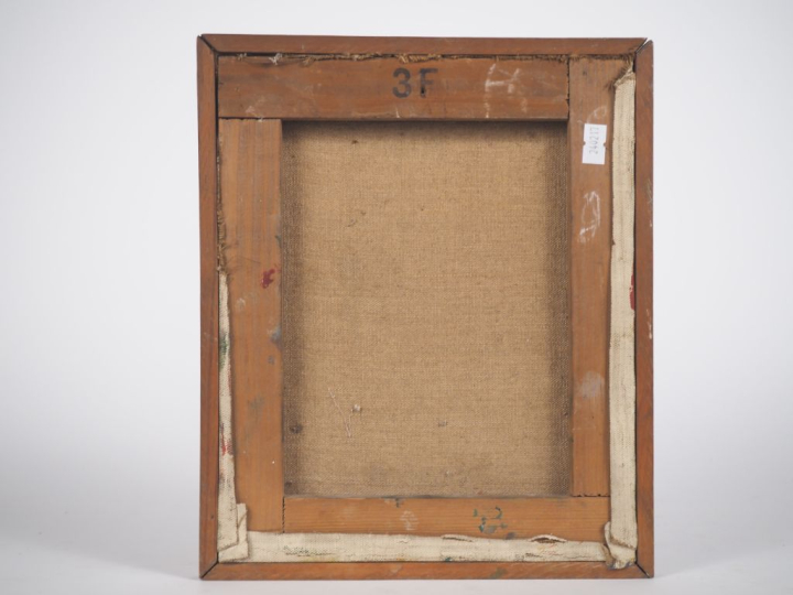 STATTNER.  "personnage" Huile sur toile, signée en bas à gauche  Dim. 