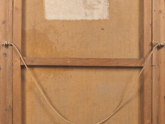 R. VINCENT.  "Le bouquet de tournesols"  Huile sur toile, signée en ba