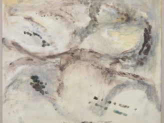 Vente aux enchères MUSIC.  "abstraction" Gouache, signée en bas à droite et datée 53 ou 5