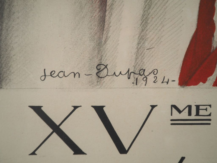 JEAN DUPAS. Affiche du 15ème salon des artistes décorateurs. Dim (à vu