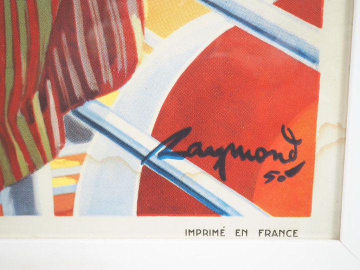 Affiche "Compagnie Maritime des chargeurs réunis". Signée RAYMOND. Aff