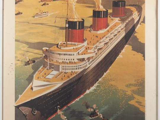 Affiche French Line Compagnie Générale Transatlantique "Southampton to