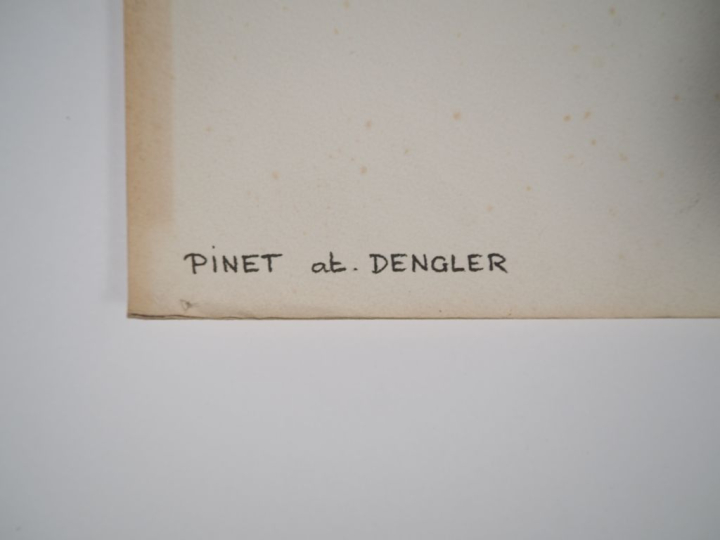 PINET Atelier Dengler.  5 plans projets d'architecture.  Encre, lavis,