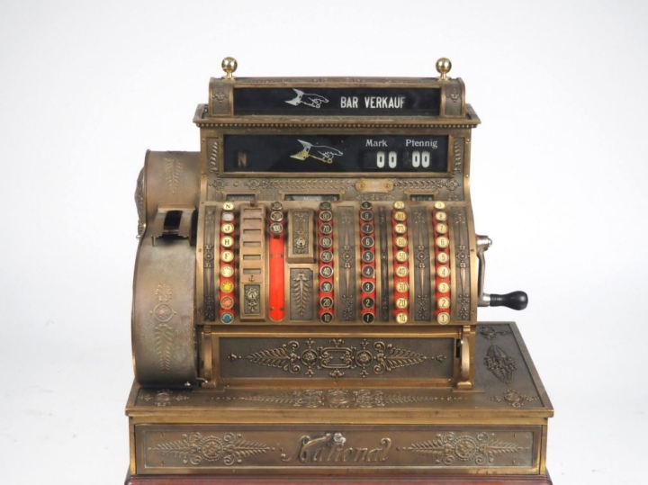 NATIONAL DAYTON OHIO USA.  Caisse enregistreuse métallique américaine 