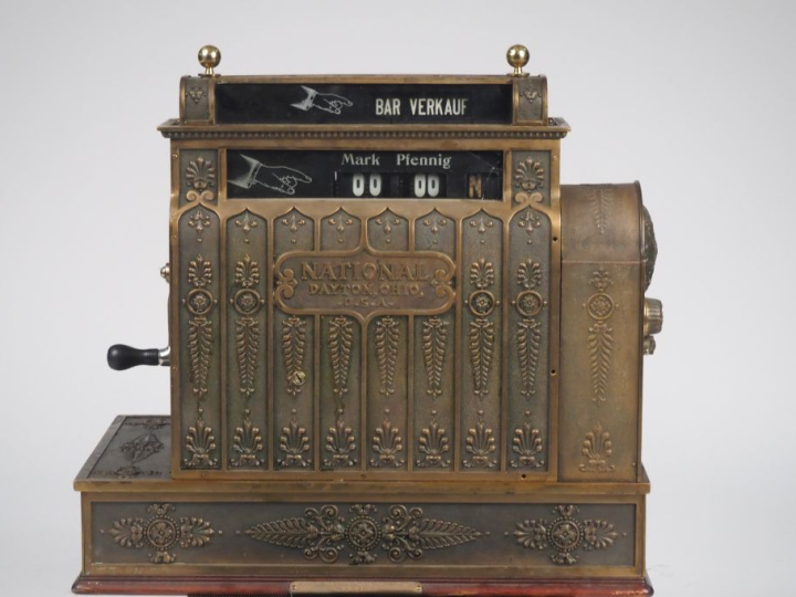 NATIONAL DAYTON OHIO USA.  Caisse enregistreuse métallique américaine 