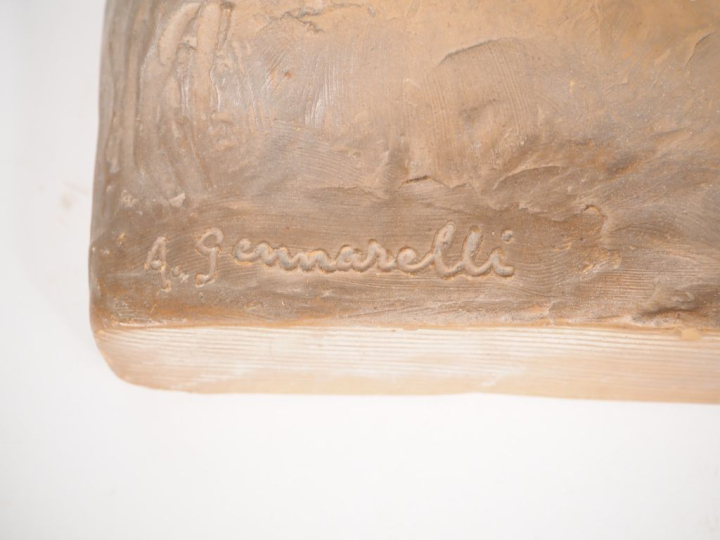 A. GENNARELLI.  "danseuse"  Sculpture en terre cuite  Signée  (restaur
