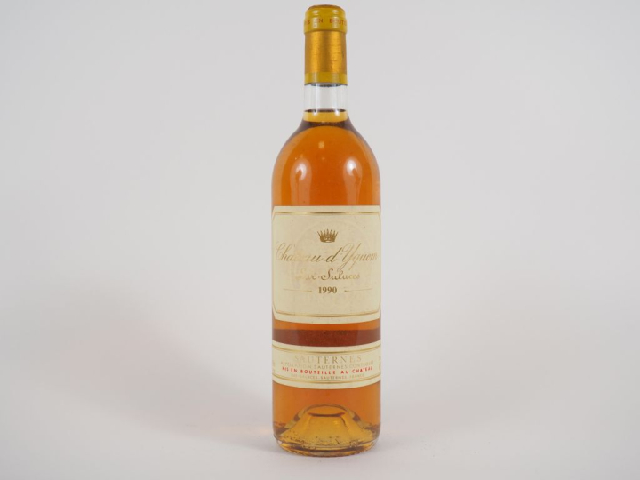 1 BOUTEILLE CHÂTEAU D'YQUEM 1er CCS SAUTERNES - 1990 - BOUCHON TRÈS LÉ