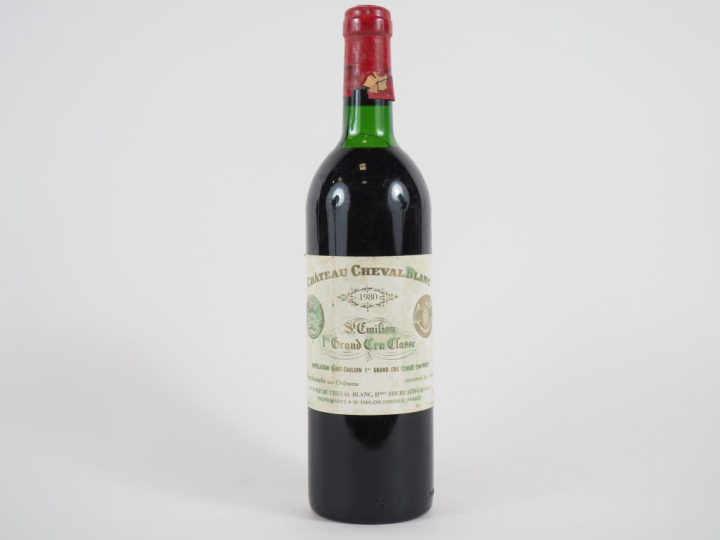 1 BOUTEILLE CHÂTEAU CHEVAL BLANC 1er GCC ST ÉMILION - 1980 - LB/ETLF/C