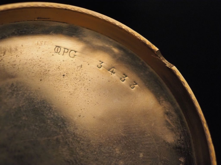 AUDEBERT à Paris Début XIXe siècle Montre de gousset en or jaune 750 à