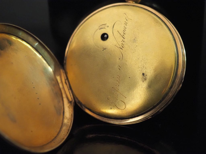 EMPRUN, à Narbonne Début XIXe siècle Montre de gousset en or jaune 750