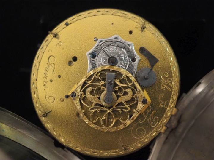 MS PY, à Travers Début XIXe siècle Montre de gousset en argent avec do