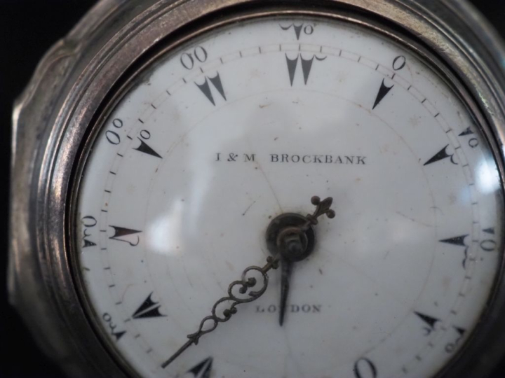 I   M BROCKBANK, London Montre de poche XIXème en argent anglais pour 