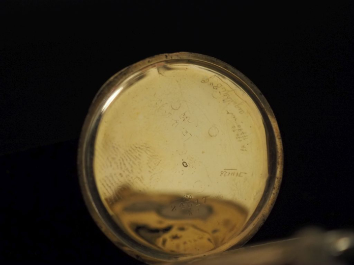 ZENITH Montre de gousset en ro jaune 750.  Cadran à chiffres arabes po