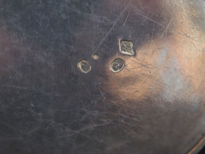 Cafetière à deux compartiments fin XVIIIème - début XIXème en argent l