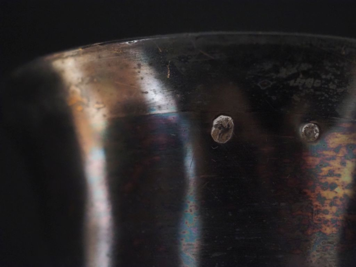 Calice fin XVIIIème - début XIXème en argent 950, poinon au 1er Coq, à