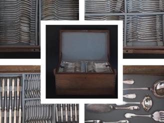 Vente aux enchères Ménagère en argent 925 poinçon Minerve. Comprenant :  - douze grands c