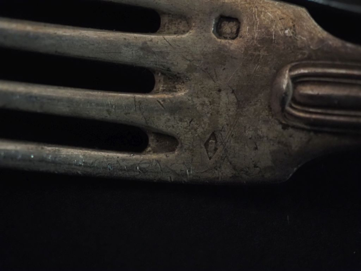 Partie de ménagère de style Louis XV en argent 925, poinçon Minerve, m