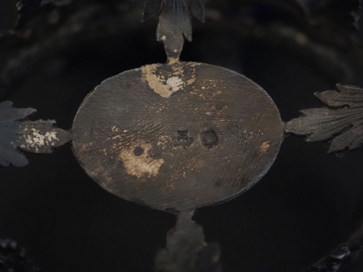 Suite de quatre salerons de style Louis XVI en argent 925, poinçon Min