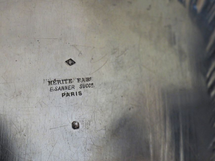 Pelle de table de style Louis XV en argent 925, poinçon Minerve, à déc