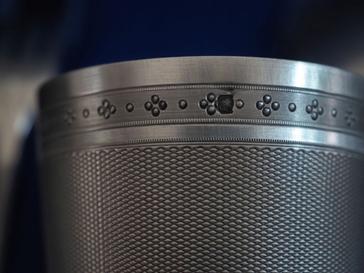 Nécessaire de naissance de style Louis XVI en argent 925, poinçon Mine