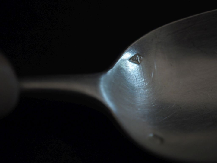 Nécessaire de naissance de style Louis XVI en argent 925, poinçon Mine