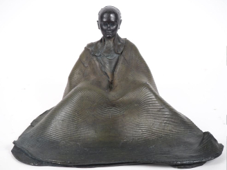 Vente aux enchères Georges JEANCLOS (1933-1997) « Moine en prière » Sculpture en bronze s