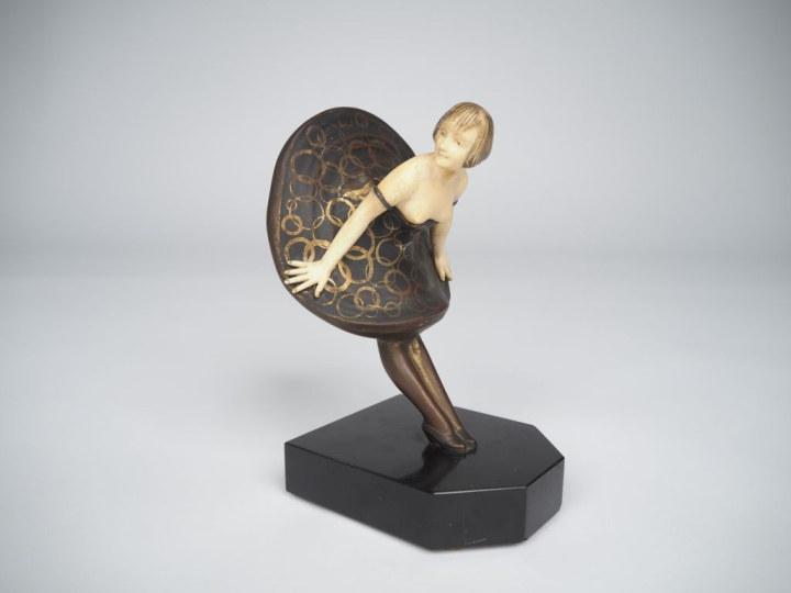 Alexandre KELETY (1974- 1940) « Danseuse » Sculpture Chryséléphantine 